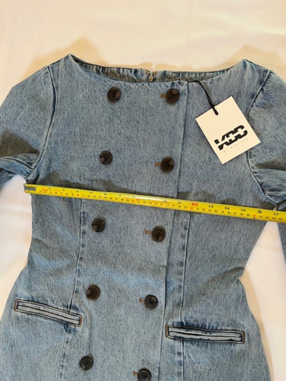 KBB BY KAHLANA | Women's The Tuxedo Mini dress in Denim-NWT - Picture 5 of 16
